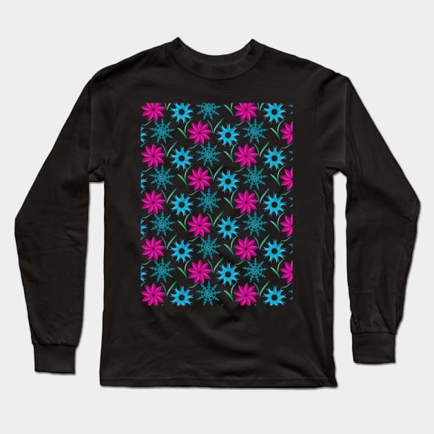 peace ice floral flower snow flake Long Sleeve T-Shirt by myouynis